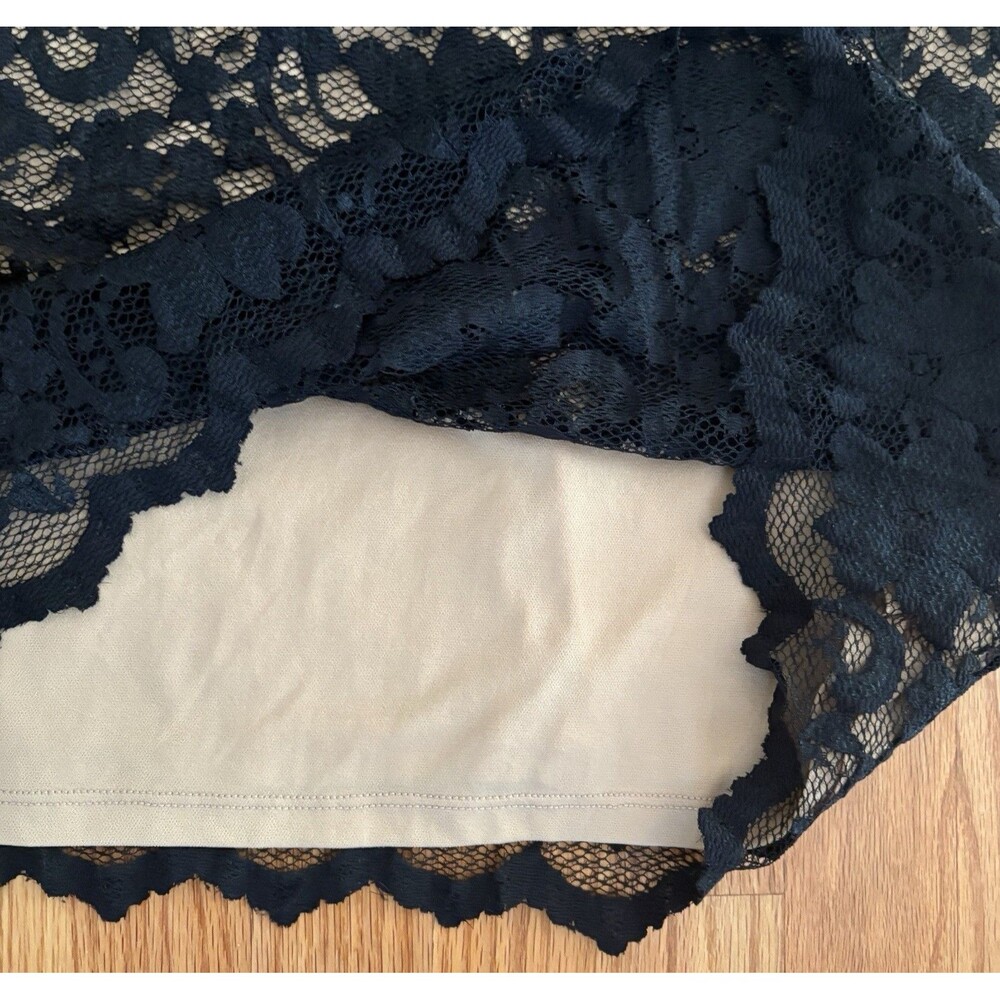 Karen Kane Womens Dress Size XL Brown Lace Floral Scalloped Sheath V-Neck NWT - Picture 15 of 15